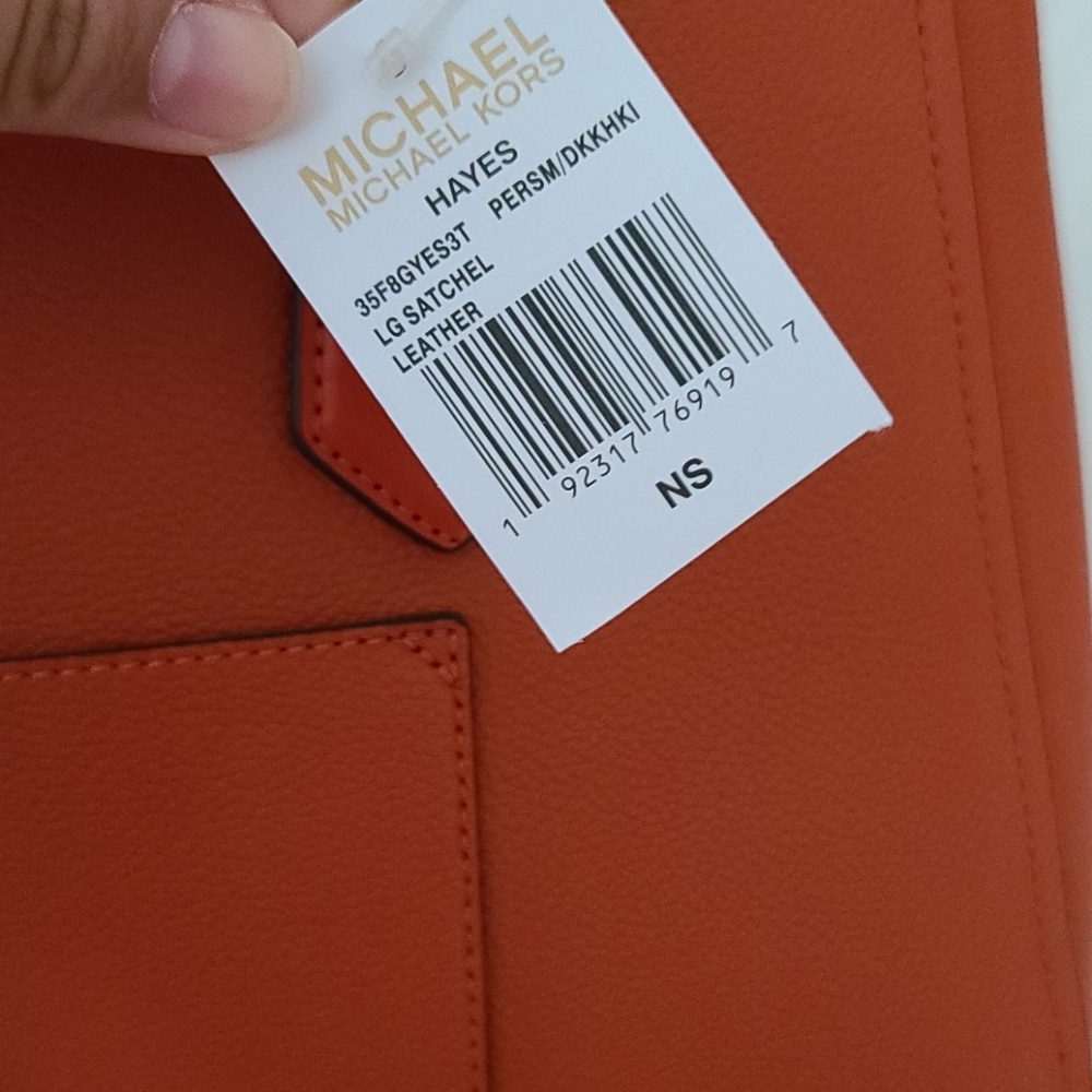 NWT Michael kors orange satchel (large) - Picture 3 of 10